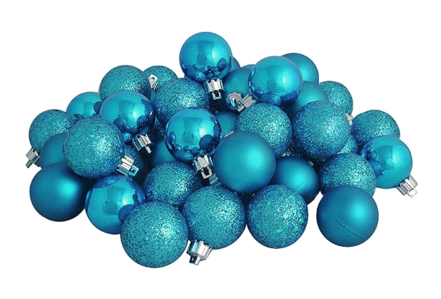 3.9” Shiny/Matte Black Shatterproof Ornaments - Set of 4
