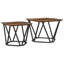 Side Table Set 2 pcs Engineered Wood and Steel Living Room Furniture-1407721752