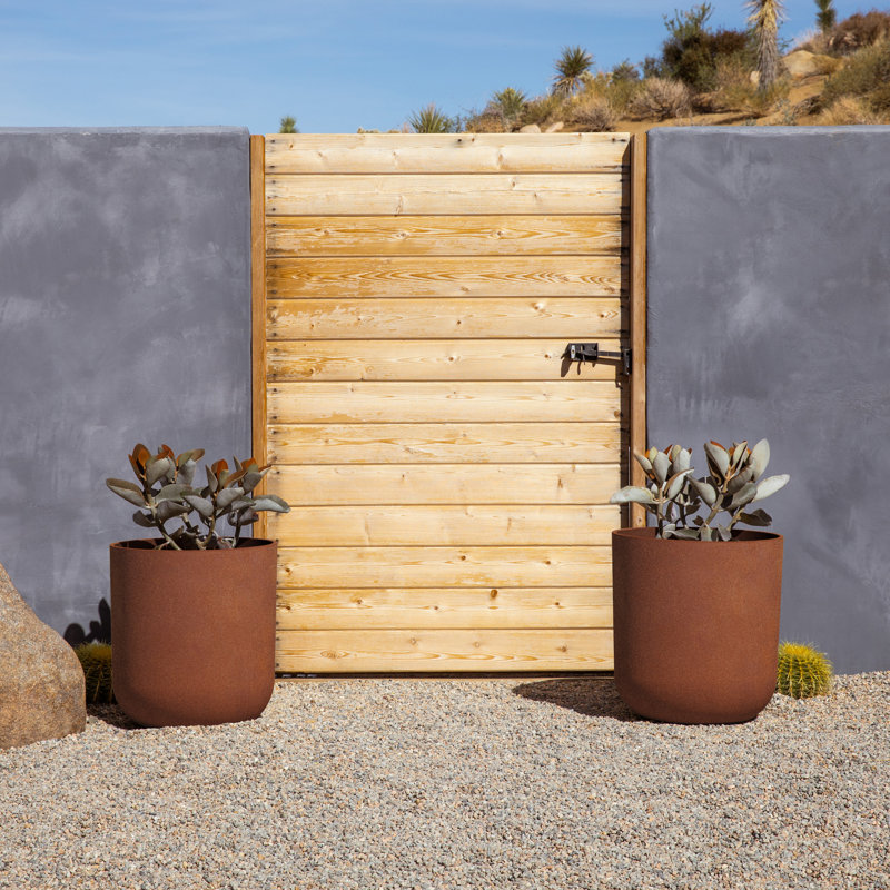Jardinière ronde Veradek Patina Series Kona, 2, H 15,25 po x l 15 po x P 15 po