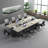 110.24" Rectangle Conference Table, Large Office Meeting Desk, Multi-Person Business Discussion Table
