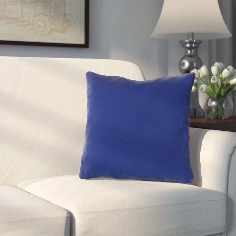 16" x 16" Outdoor Throw Pillow, Veranda Cobalt, Solid Color