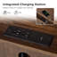 Kaybri 28"W Solid Paulownia Wood 4-Drawer End Table with Charging Station-240739966