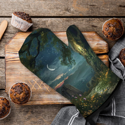 Bears In Enchanted Forest Oven Mitt