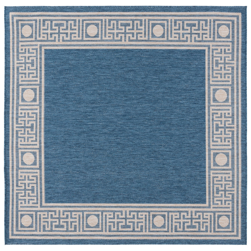 Omeed Performance Indoor/Outdoor Area Rug, Square 6'7"