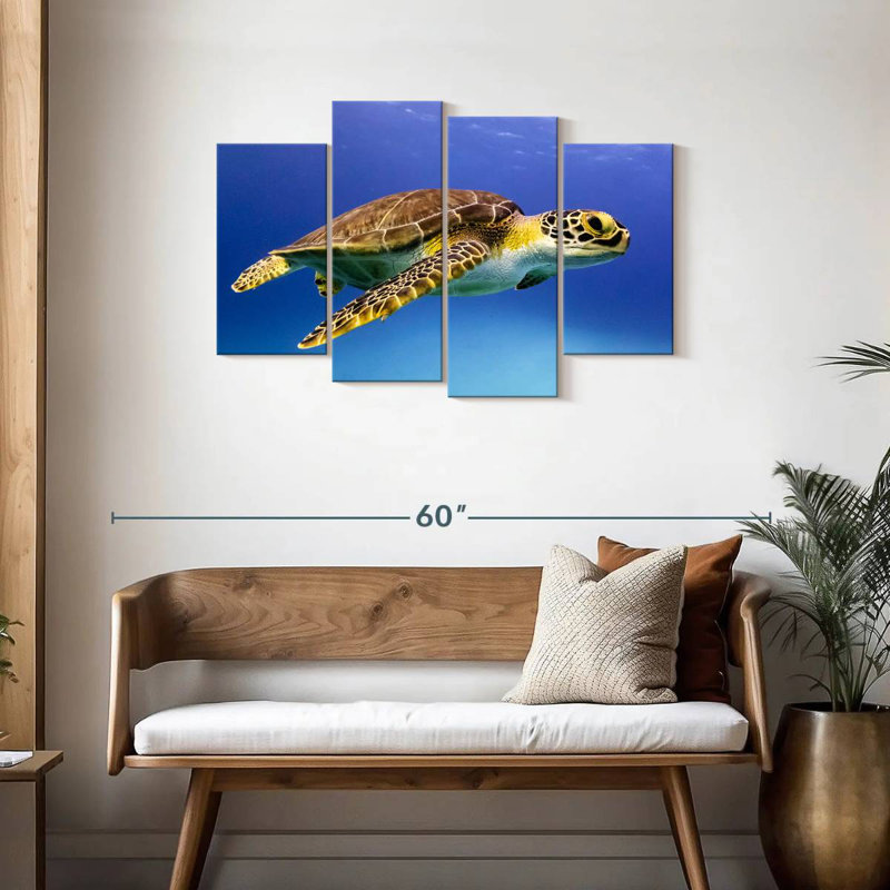 Brampt Young Hawksbill Turtle, 27"H x 43"W
