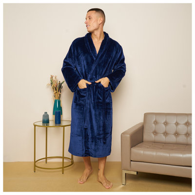 Gender Neutral Mid-Calf Bathrobe with Pockets