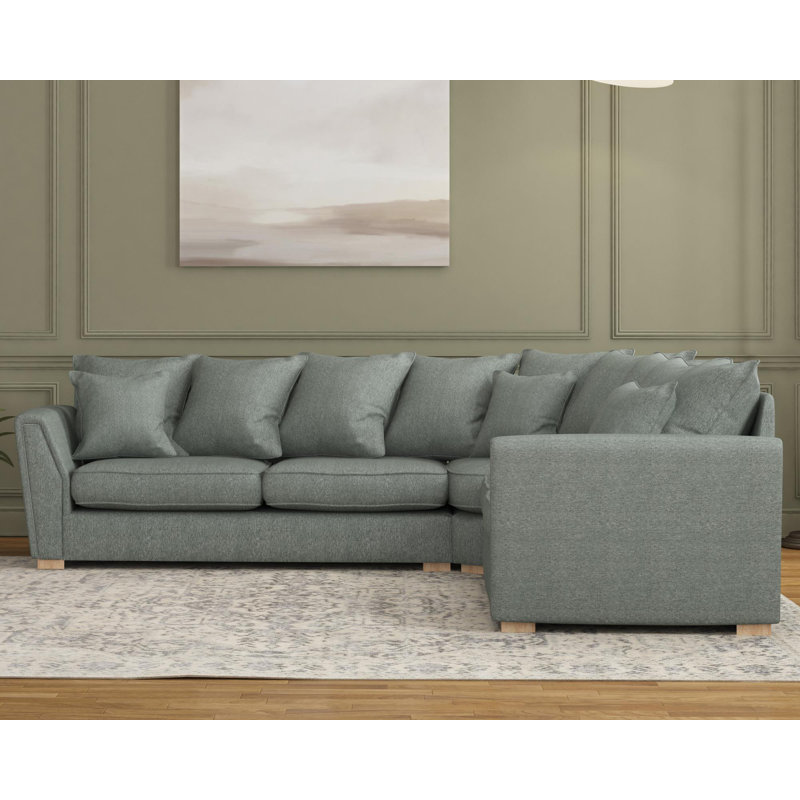 Wendleberry Corner with two seats both sides, Scatter Back, Royal Blue Polyester