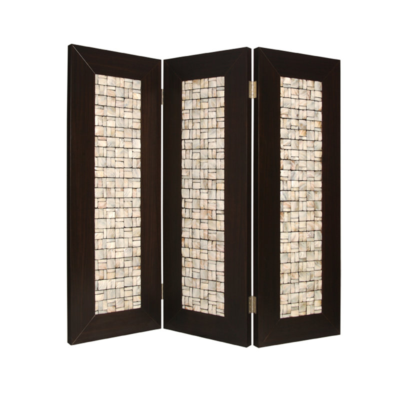 Devencove 71" X 84" Brown Wood Screen, 71" H x 77" W x 2" D