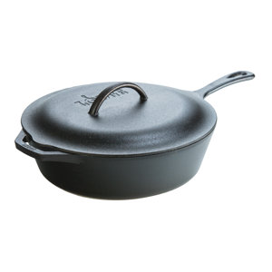 Lodge Cast Iron Covered Deep Skillet