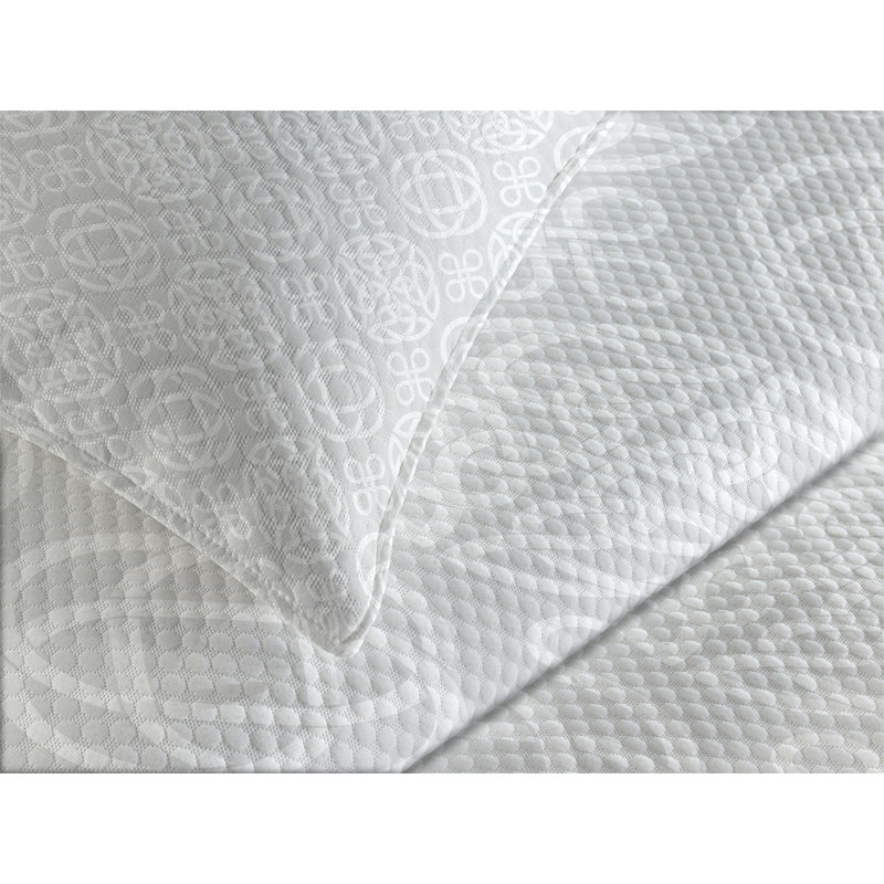 White Quilted King Bedspread Set with Pillow Shams