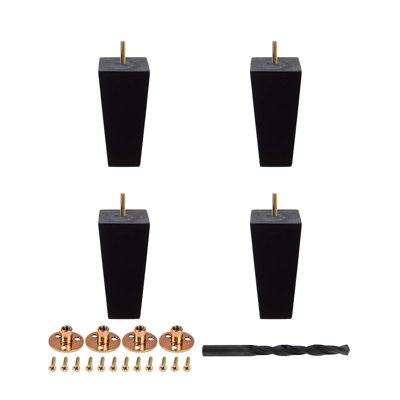 Base Espresso Furniture Leg, Pack of 4