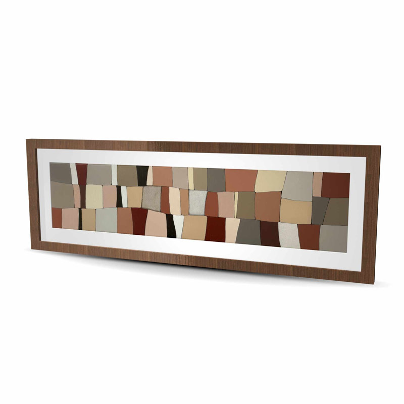 Écussons - Reproduction matte encadrée pour la décoration, H 16 po x l 48 po, Brown
