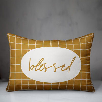 Plaid Outdoor Reversible Throw Pillow