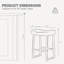 24" Modern Backless Saddle Counter Height Bar Stools With Metal Frame for Kitchen Island-1405023896