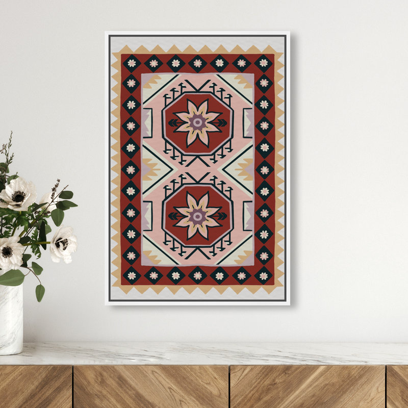 Daylight Damask Print by Oliver Gal, 31"H x 21"W, White Floater Frame