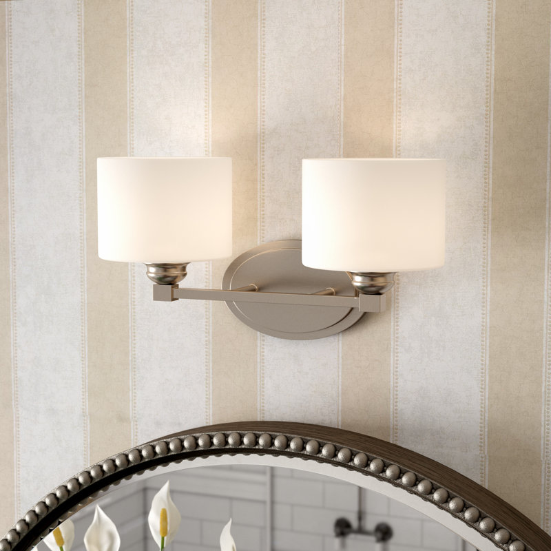 Éclairage pour salle de bain 2 lumières Savoy House Kane en nickel satiné, Nickel satiné