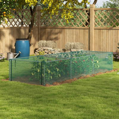 Cage de protection 12,2 pi x 4,1 pi, protection des plantes avec fermeture à glissière