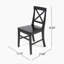 Chaises de salle à manger en bois d'acacia-1864532328