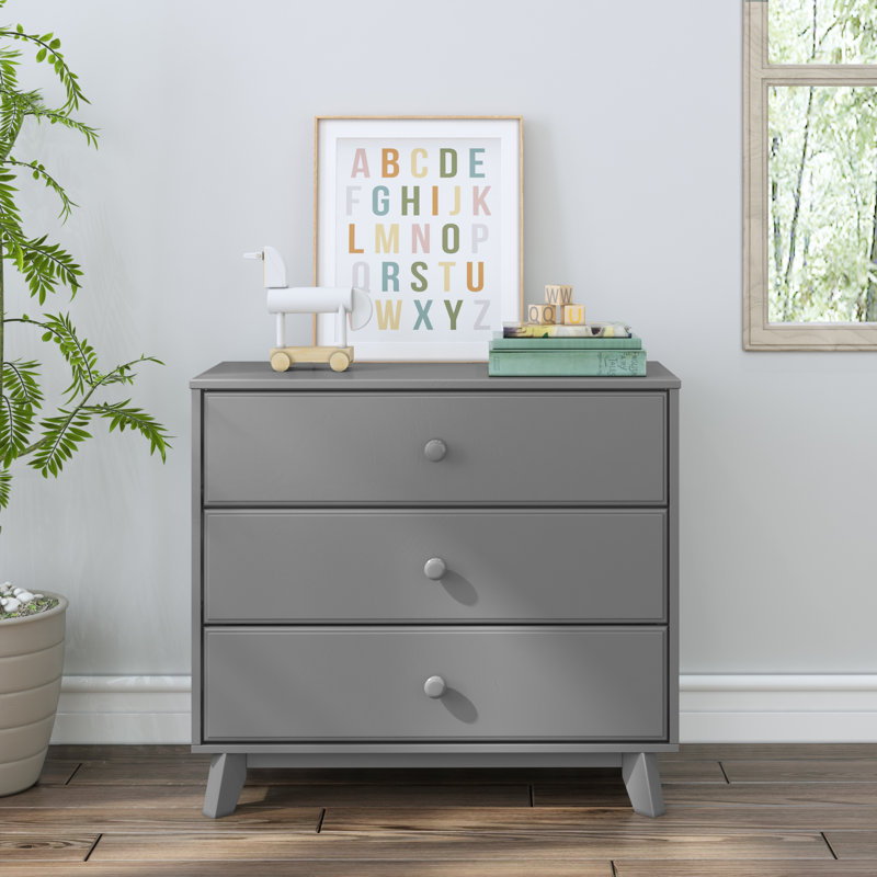 Commode 3 tiroirs Adrundhati, Gris
