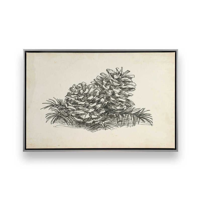 «Christmas Conifers I» par Ethan Harper, reproduction d'art sur toile, H 32 po x l 48 po, Argent argent