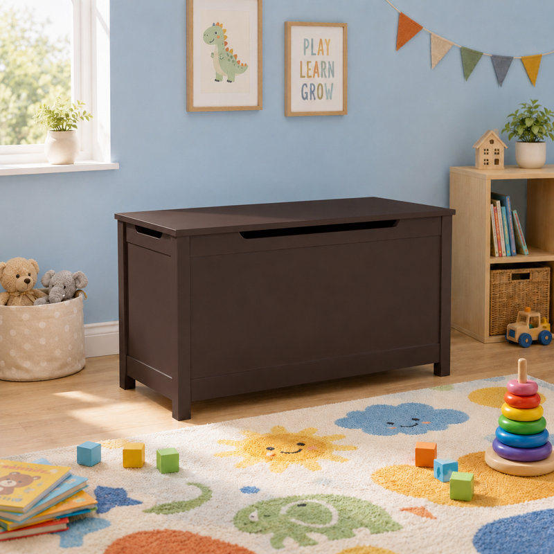 Banc de rangement Fredine, Brun foncé