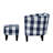 Anges Upholstered Barrel Chair with Ottoman-1892955775