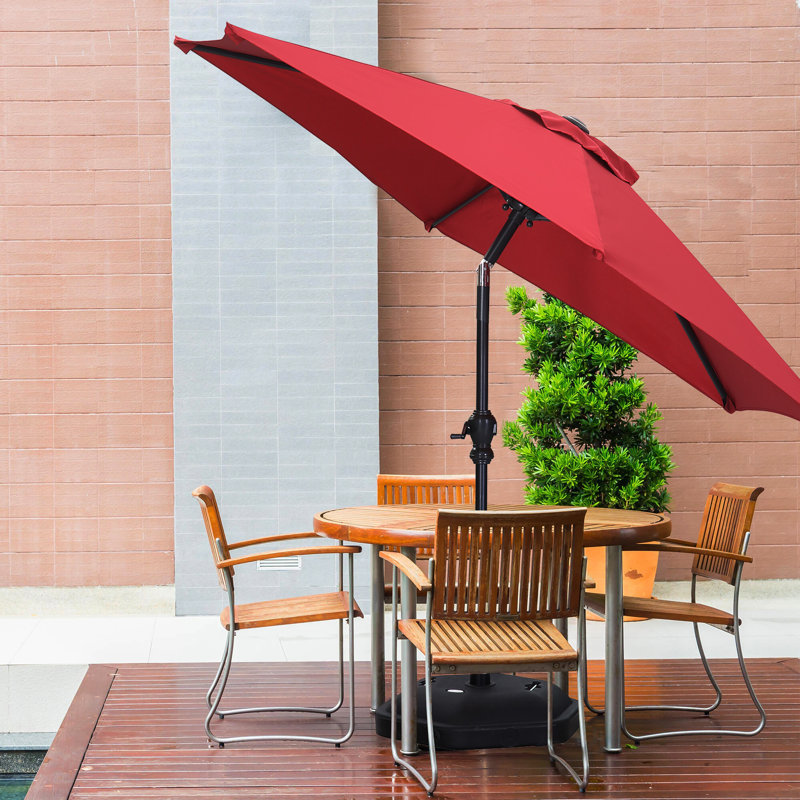 90'' Tilt Market Umbrella, Red