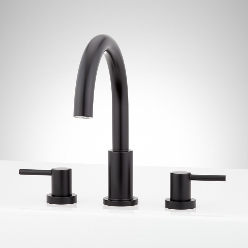 Robinet de baignoire romaine à fixation sur le plateau Lexia, Noir mat
