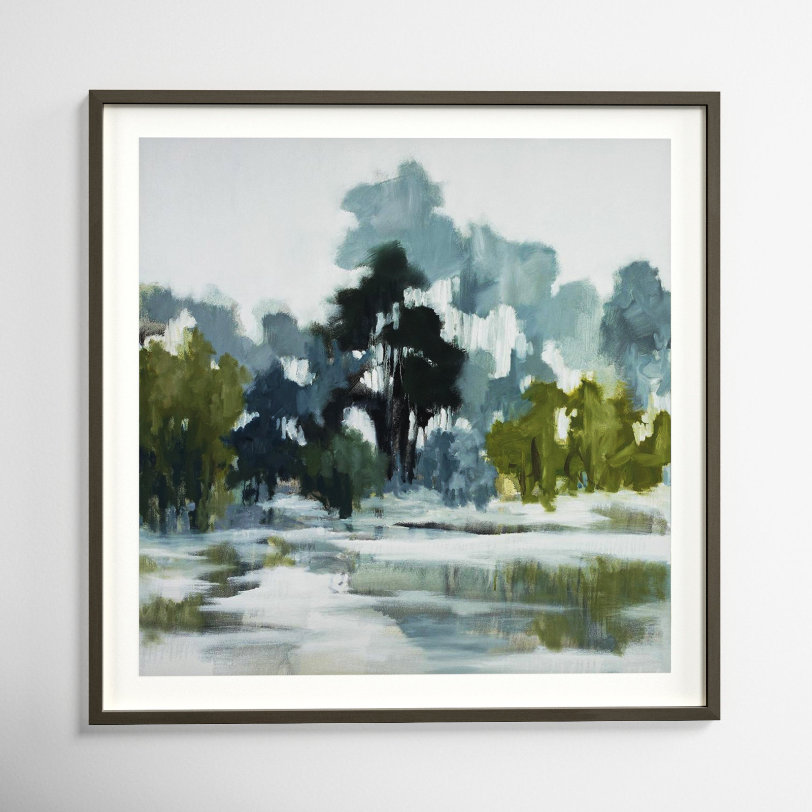 Reflections by Jacqueline Ellens, 33" H x 33" W, Gray Framed Paper