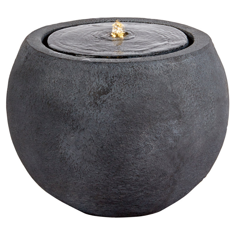 Tanyeli Weather Resistant Floor Fountain with Light