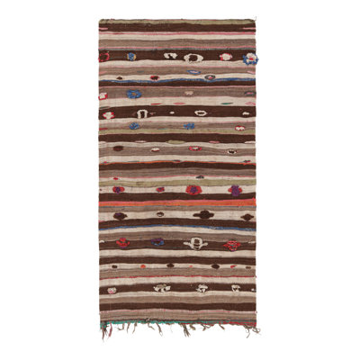 One-of-a-Kind 3'7”x7'4” Hand Knotted Area Rug