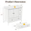 Ensemble de meuble-lavabo 36 po avec lavabo, armoire de rangement pour salle de bain avec portes et tiroirs, meuble-lavabo moderne avec surface peinte, blanc