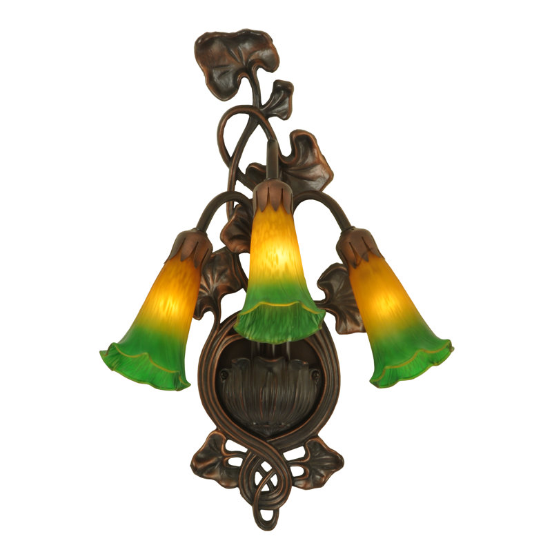 Armed Sconce, Amber/Green