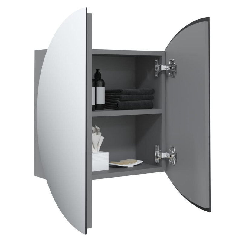 Adebisi Bathroom Cabinet, Grey, 70cm H x 47cm W x 17.5 cm D