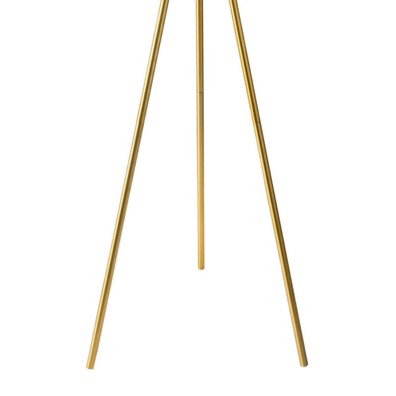 Contemporary White Tripod Floor Lamp with Fabric Shade