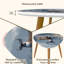 Triangle Nesting Coffee Table Set of 2 Whitetail buck deer frost fog End Table Modern Minimalist Side Table Set for Living Room Bedroom