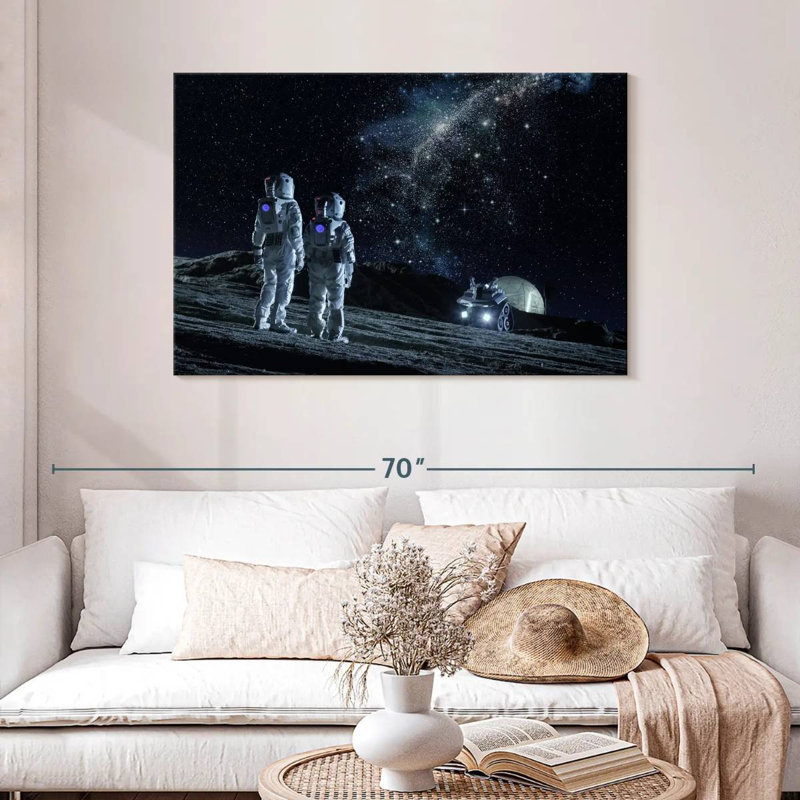Oberle Lunar Base Astronauts, 30" H x 45" W