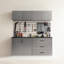 Armoire de rangement murale en métal avec tiroirs, 32 po L 28 po x 20 po, gris métallique, eau et chaleur, matériau de la bordure, rangement, qualité supérieure