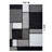 Astika Woven Geometric Gray/White/Black Area Rug - Modern Rectangles Polypropylene Carpet for Living Room, Bedroom, or Office-1688197384