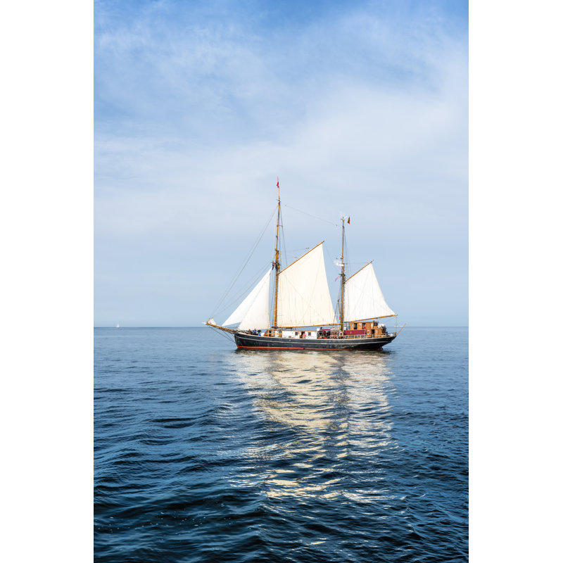 Ship On Blue Water by Reach-art - Wrapped Canvas Print, 30cm H x 20cm W x 3.8cm D