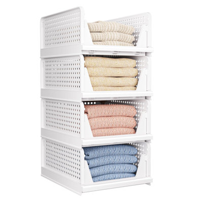 4 Pack Folding Closet Organizers Box