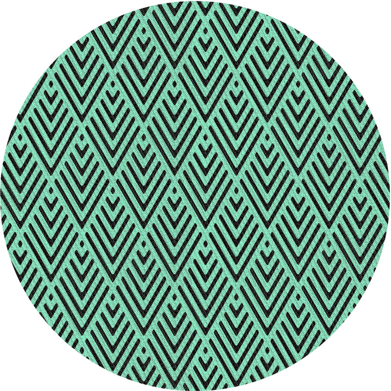 Tapis vert / noir Izquierdo, Rond 5 pi