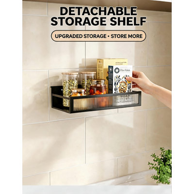 Magnetic Spice Rack for Refrigerator – 3 Pack, 30cm Fridge Shelf | Strong Magnetic Storage Organiser for Kitchens, Apartments & Small Spaces