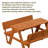 Aayza Rectangular Fir Outdoor Picnic Table