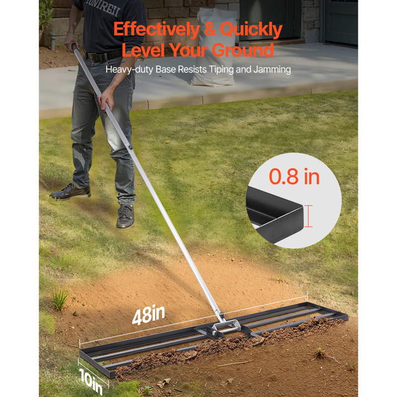 Manche ajustable robuste pour jardin et jardin, H 90,20 po x l 48 po x P 10 po