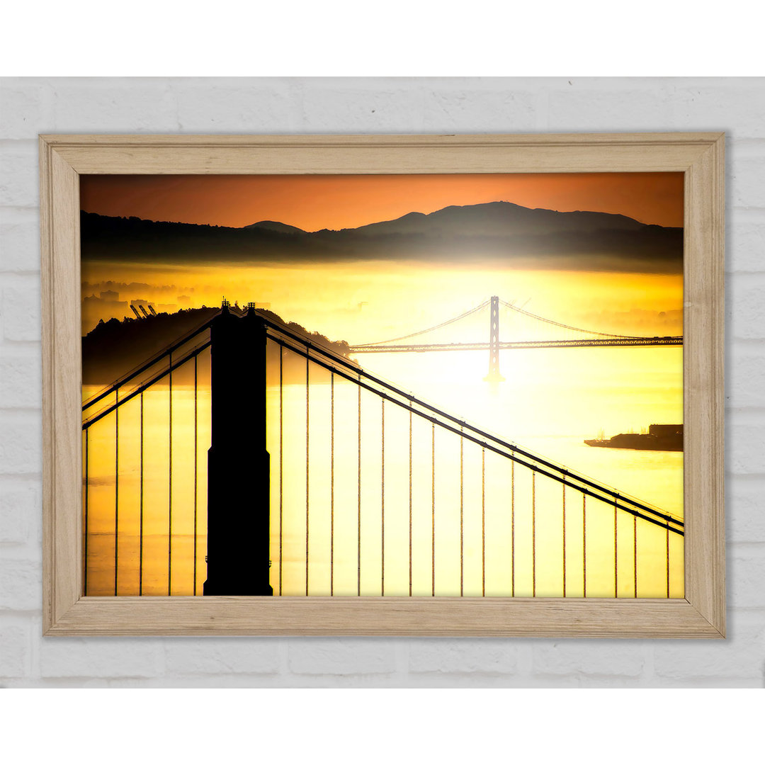 Gerahmtes Wandbild Sunrise Over San Francisco Bay