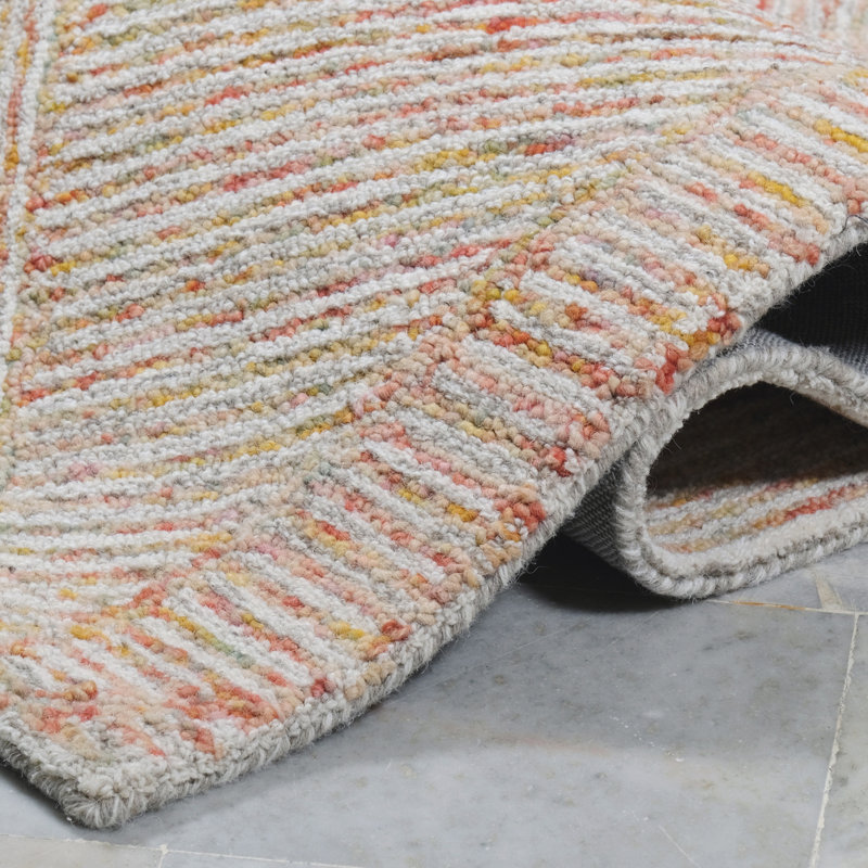 Bramble Hand-Tufted Geometric Multicolor Wool Rug, 3' x 5'