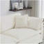 Ensemble de canapés-lits en chenille blanche-216368525