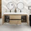 Meuble-lavabo sur pied simple avec plateau en résine-1946001755