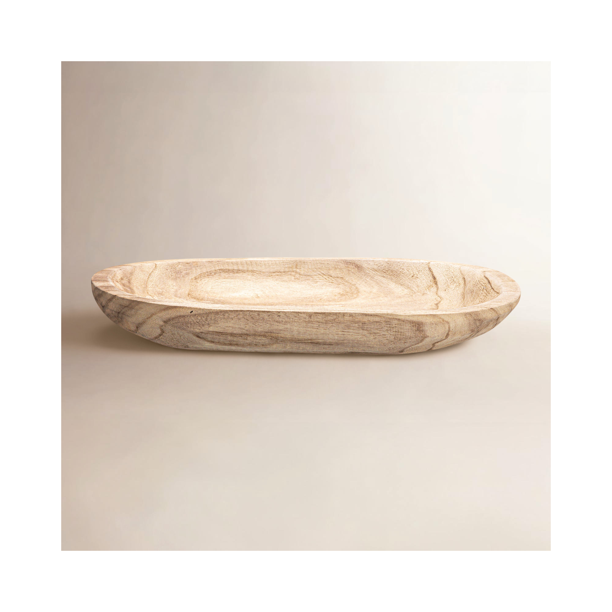 Kailyn Wood Decorative Bowl 1, Charred Finish, 2"H x 14.5"W x 10.25"D